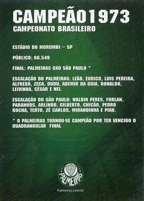 Veja no card oficial dados da final contra o Palmeiras, quando Chicão estava entre os titulares do São Paulo
