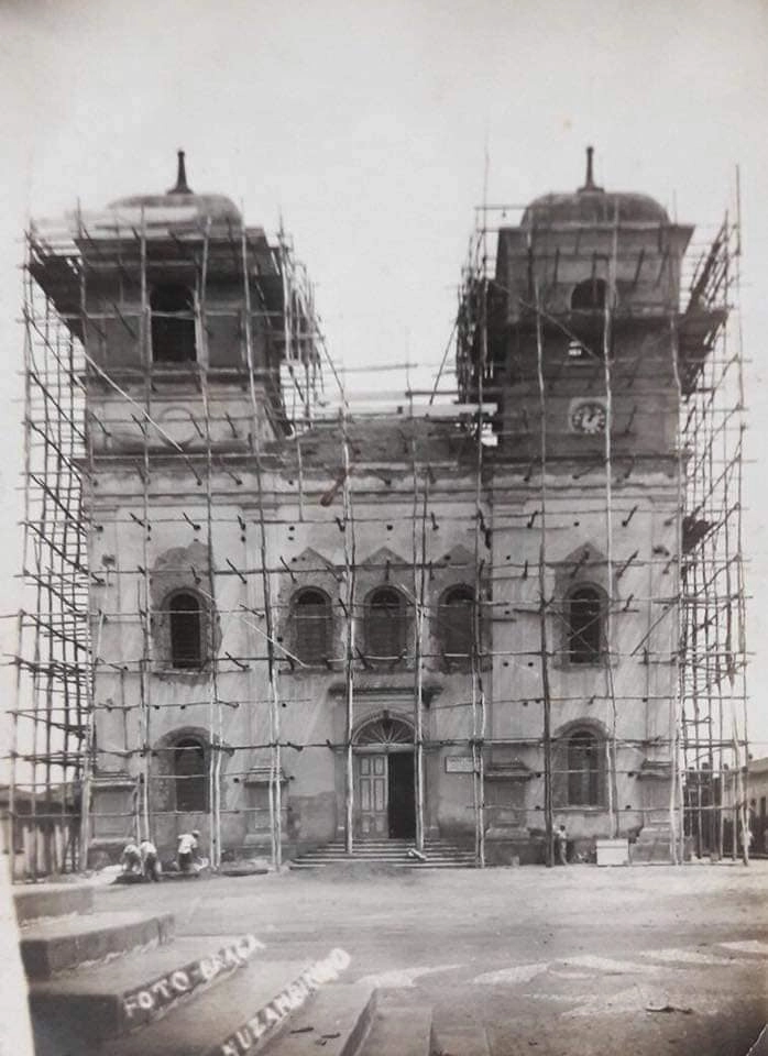 Construção da Igreja Matriz de São José, em Muzambinho-MG. Foto: soumaismuzambinho