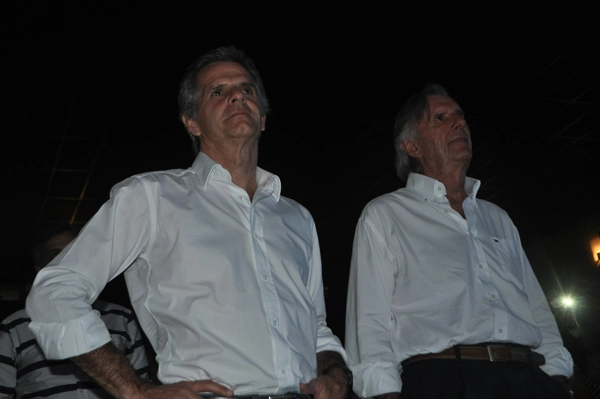 Chico Serra e Wilsinho Fittipaldi em 17 de março de 2014 no 5º Velocult, no Conjunto Nacional, na Avenida Paulista. Foto: Marcos Júnior/Portal TT
