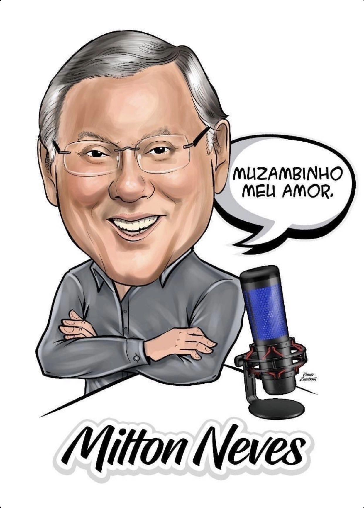 Belo desenho de Milton, enaltecendo sua Muzambinho