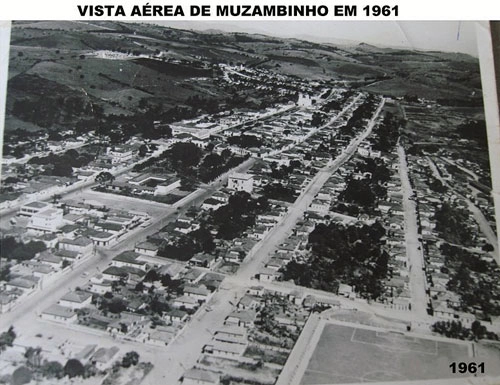 Vista aérea da cidade de Muzambinho em 1961