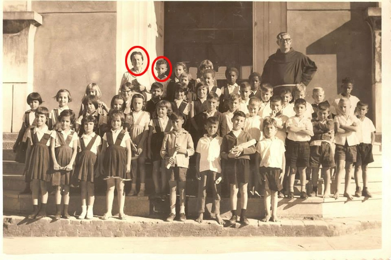 Elvira Bonaldi e seu filho Zé Carlos Bonaldi, destacados na Foto.