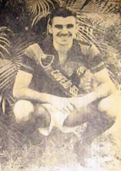 Evaristo acostumou-se a vestir faixas durante sua passagem pelo MengãoFoto enviada por Marcelo de Paula Dieguez