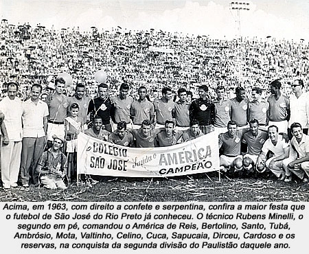 Veja Minelli como ponta-esquerda do Ypiranga, em 1949: Em pé: Reinaldo, Osvaldo, Homero, Silas, Belmiro, Giancoli e Dema. Agachados: Liminha, Rubens, Bibe e Minelli.