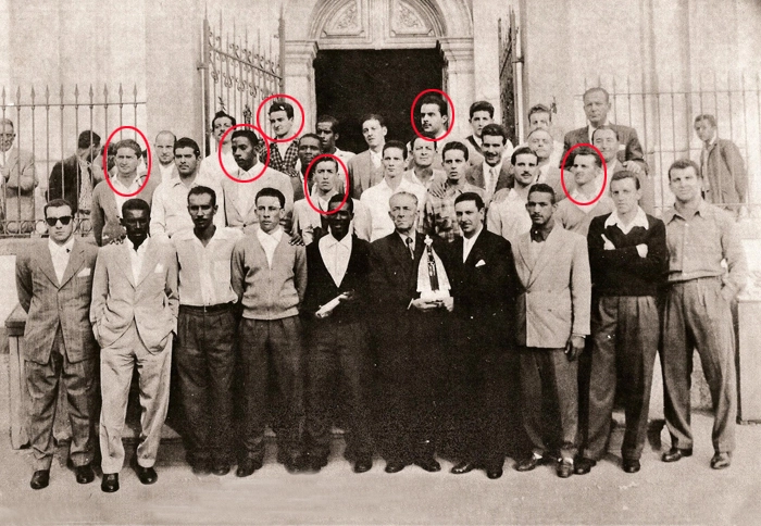 Da esquerda para a direita: Renatinho, Benedito, Porunga, Silvio, Zé Américo e Rubens Minelli. Foto enviada por Ulisses Andrade