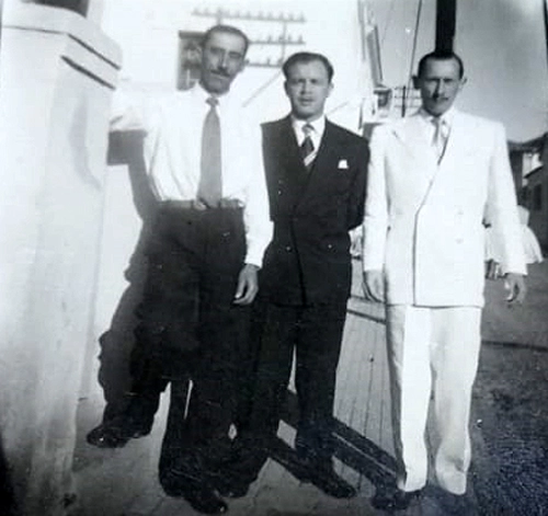 Muzambinhenses na década de 1950. Dácio, Torres e Milton Neves (pai do jornalista Milton Neves)