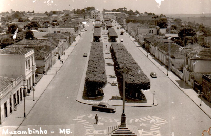 O centro de Muzambinho, nos anos 60