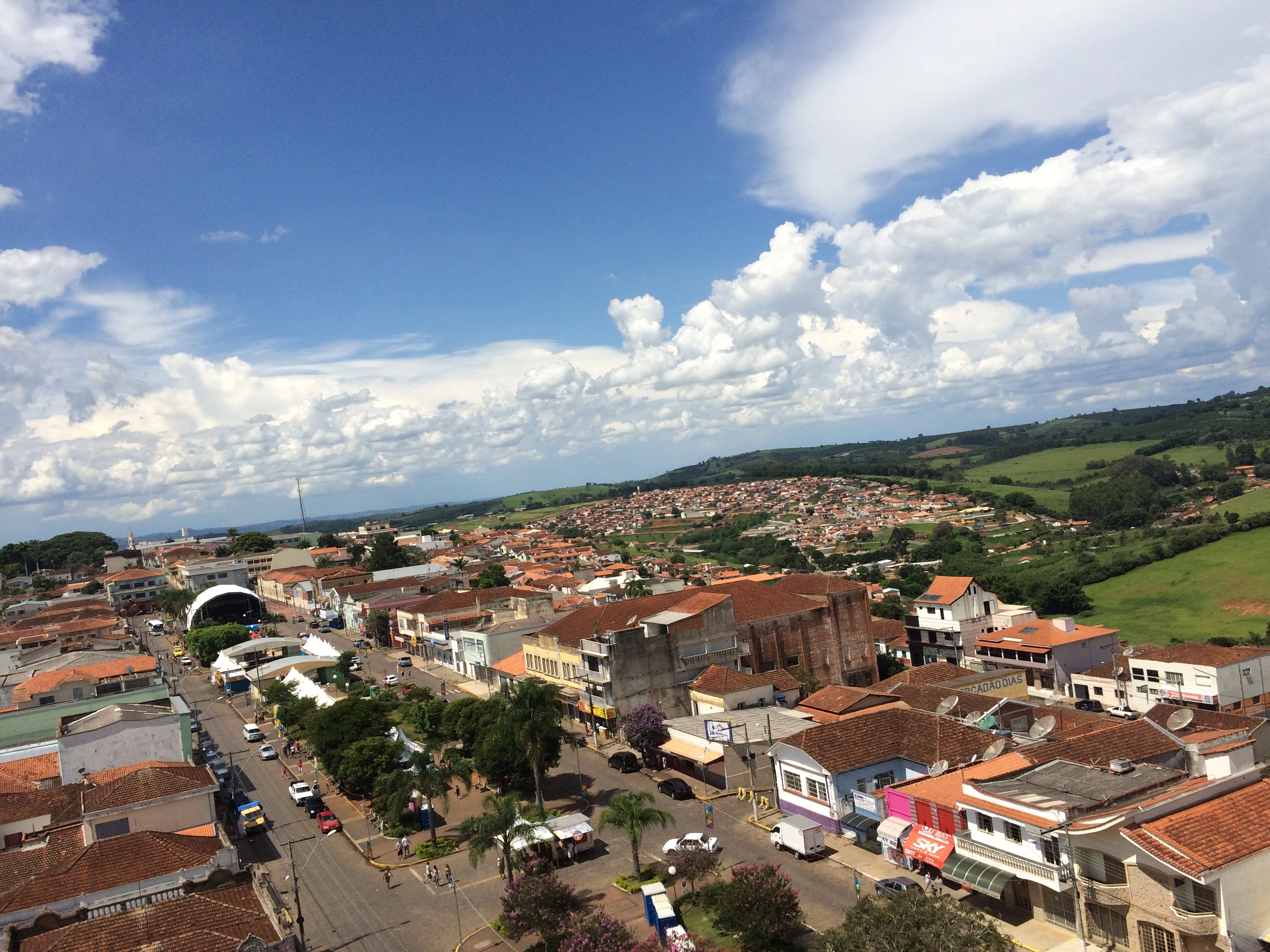 A cidade de Muzambinho-MG vista do alto