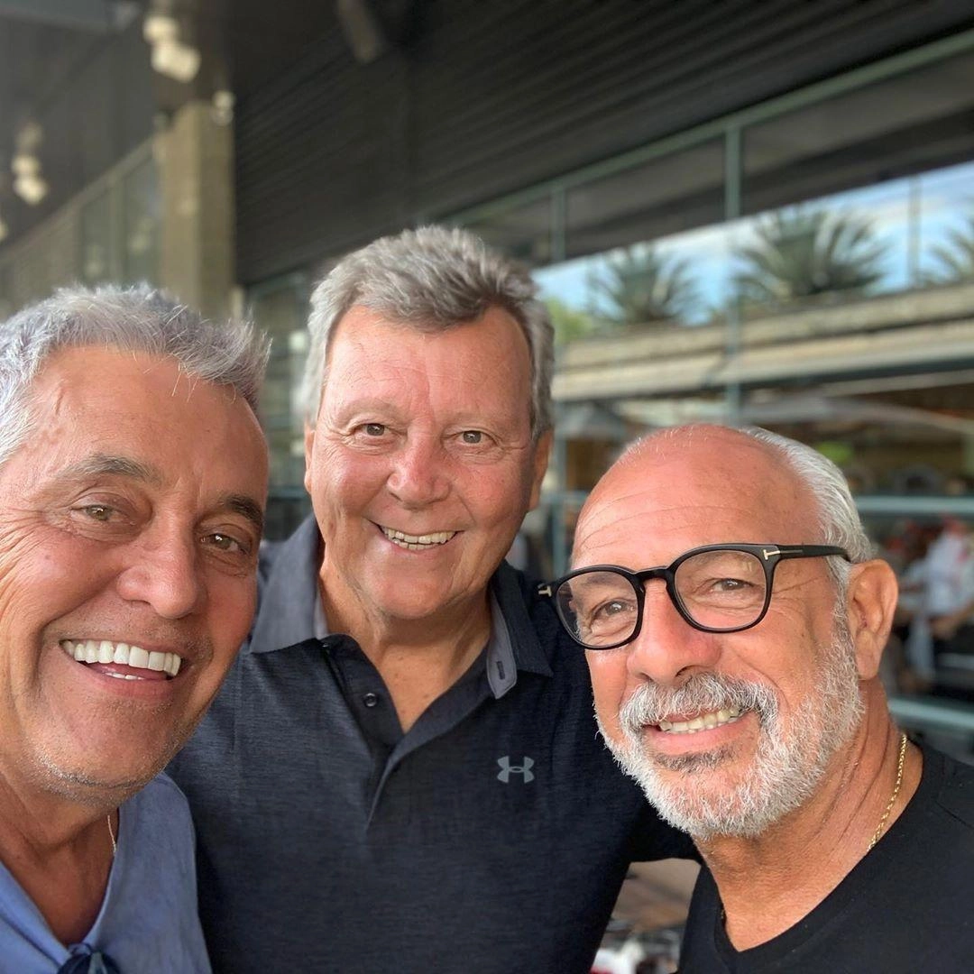 Mauro Naves, Raul Plassmann e Júnior, em 2020. Foto arquivo pessoal de Mauro Naves