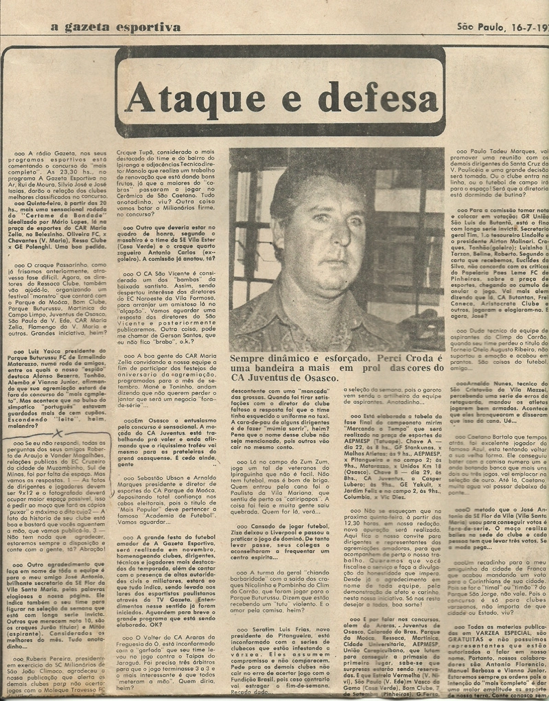 No dia 16 de julho de 1973 a redação da Gazeta Esportiva respondia mensagem anteriormente enviada por dirigentes do EC Cruzeiro